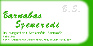 barnabas szemeredi business card