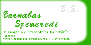 barnabas szemeredi business card